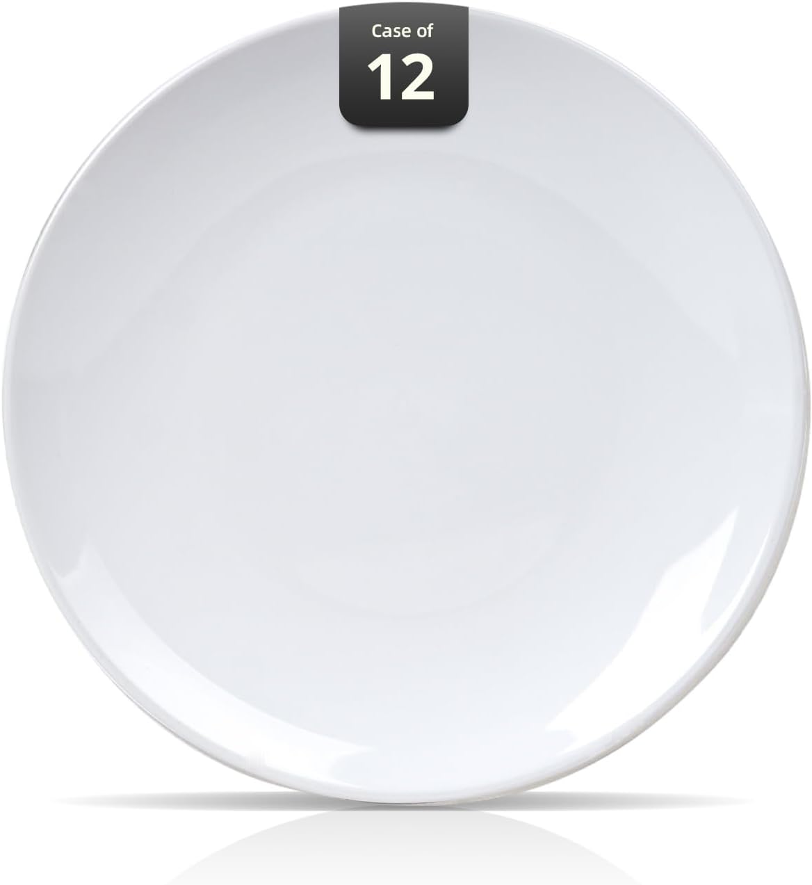 Stoneware Coupe Dinnerware Set - Bright White Plates for Dining