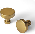 Goo-Ki Brushed Gold Cabinet Drawer Knobs 6 Pack - Modern Small Bar