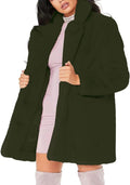 TOPONSKY Womens Winter Faux Fur Lapel Coat - Cozy Lightweight Warmth