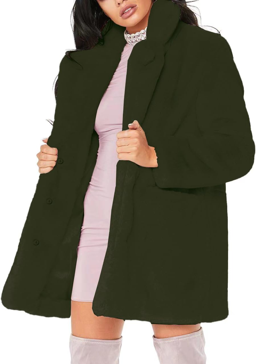 TOPONSKY Womens Winter Warm Faux Fur Coat for Cozy Style