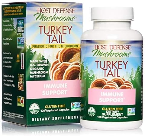 Host Defense Turkey Tail Capsules for Immune and Digestive Support