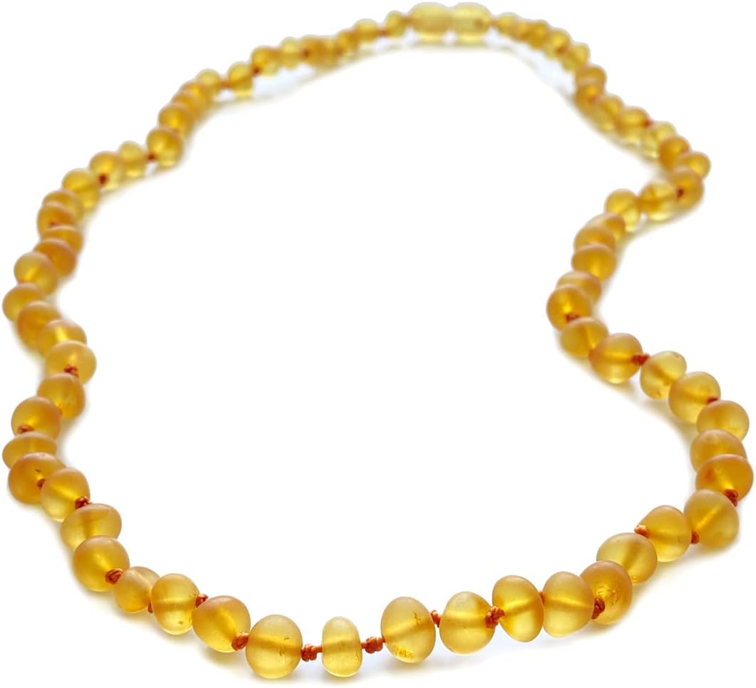 HandMade Baltic Amber Necklace for Women - 18 inch Genuine Jewelry