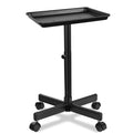 Salon Rolling Tray Black Height Adjustable Sturdy and Durable - Mobile