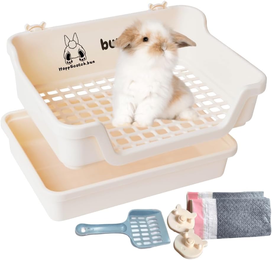 Large Rabbit Litter Box for Small Animals - Easy to Clean