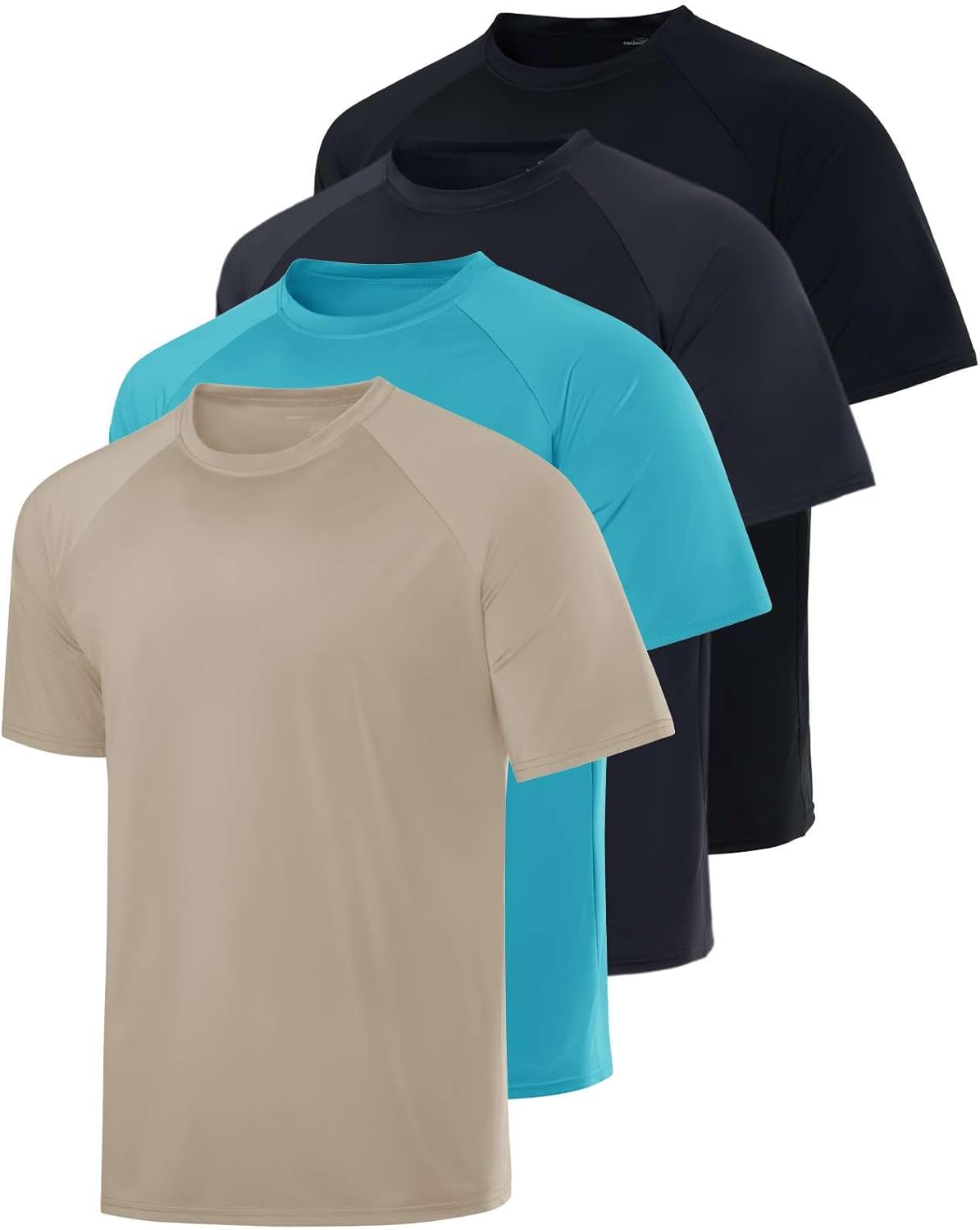 Mens Short Sleeve Rash Guard Shirt with UPF 50+ Sun Protection