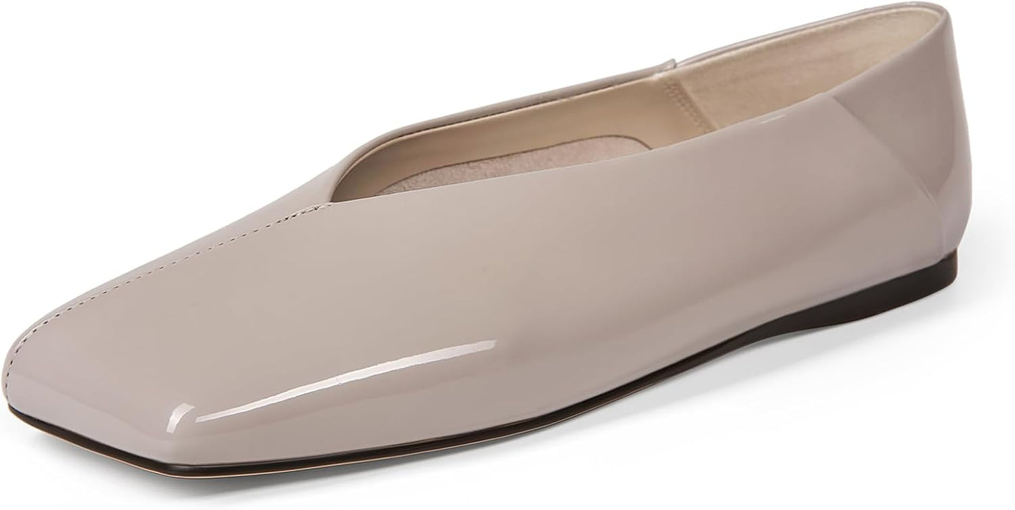 Womens Ballet Flats Square Toe Comfortable Dress Shoes for Women