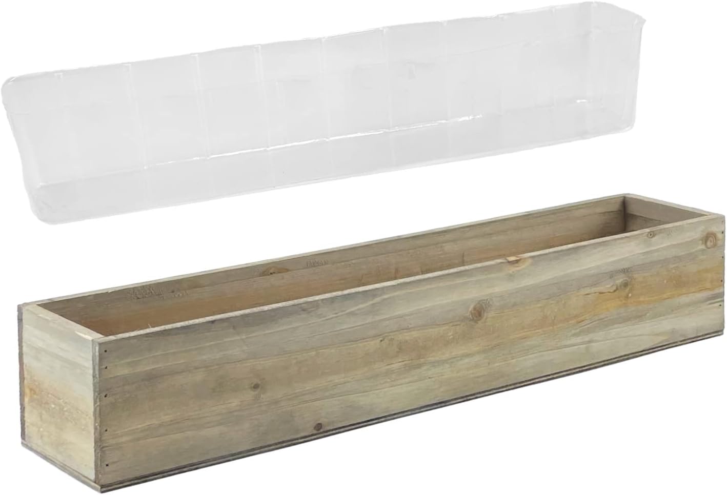 CYS EXCEL Rectangle Wood Planter Box for Indoor and Outdoor Use