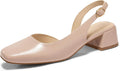 Coutgo Womens Chunky Low Heels D'Orsay Slingback Pumps - Comfortable 1