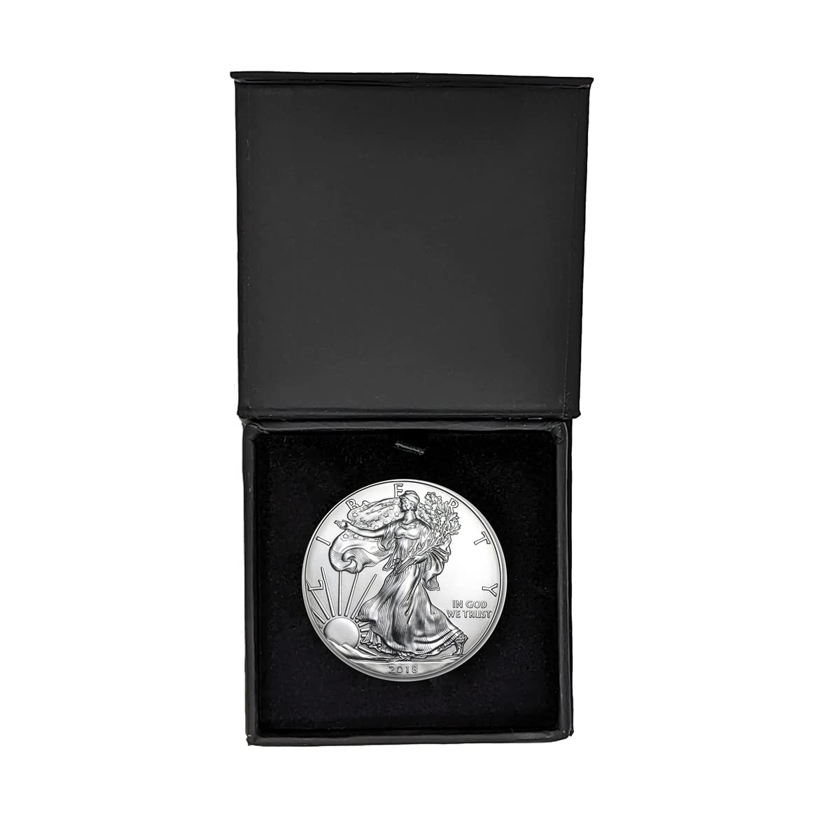 2018 U.S. Silver Eagle Coin in Black Gift Box - Uncirculated Dollar