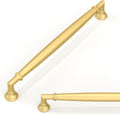 10 Pack Brushed Gold Cabinet Pulls 7.5 in (192mm) - Durable Kitchen