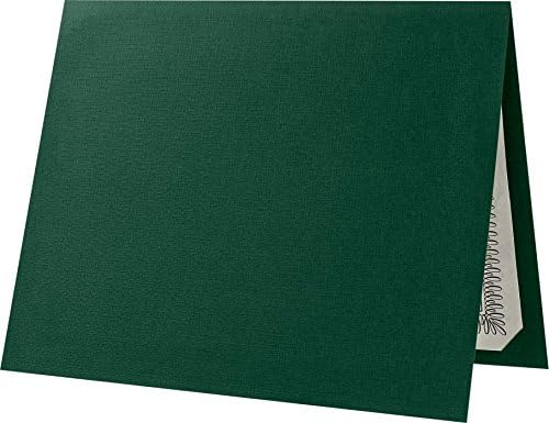 LUXPaper 9.5 x 12 Green Linen Certificate Holders for Awards