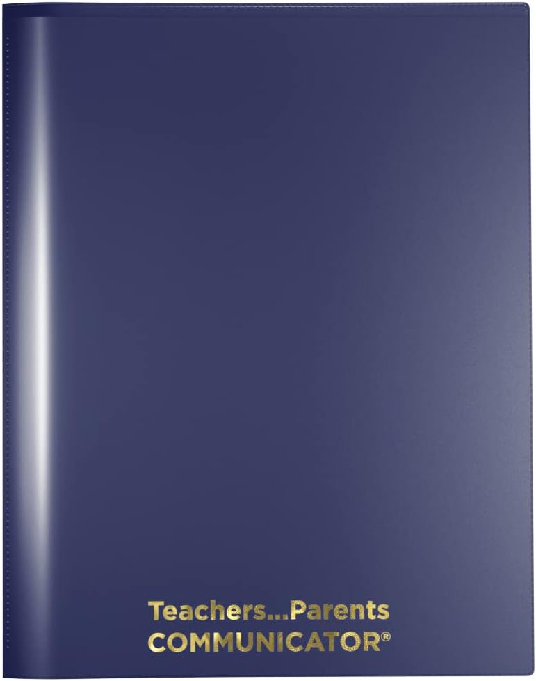 Nicky's Folder English Communicator with 2 Pockets, 24 Pack, Navy Blue