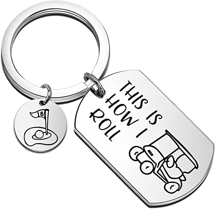 Golf Lover's Humorous Keychain - How I Roll!