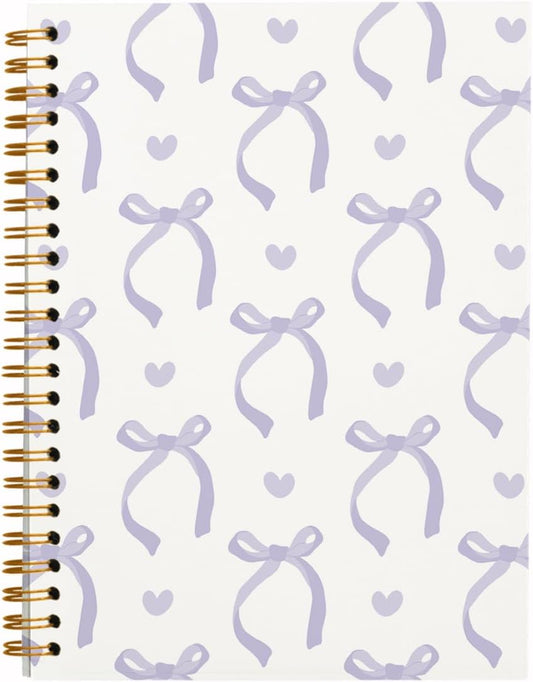 Purple Bow Spiral Notebook for Girly Style!