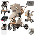 3 in 1 Baby Stroller Travel System - Reversible Foldable Pram Magic