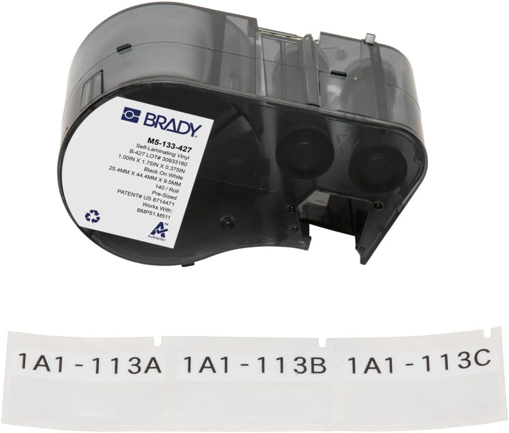 Brady Self-Laminating Vinyl Wrap Around Labels for BMP51 Printers