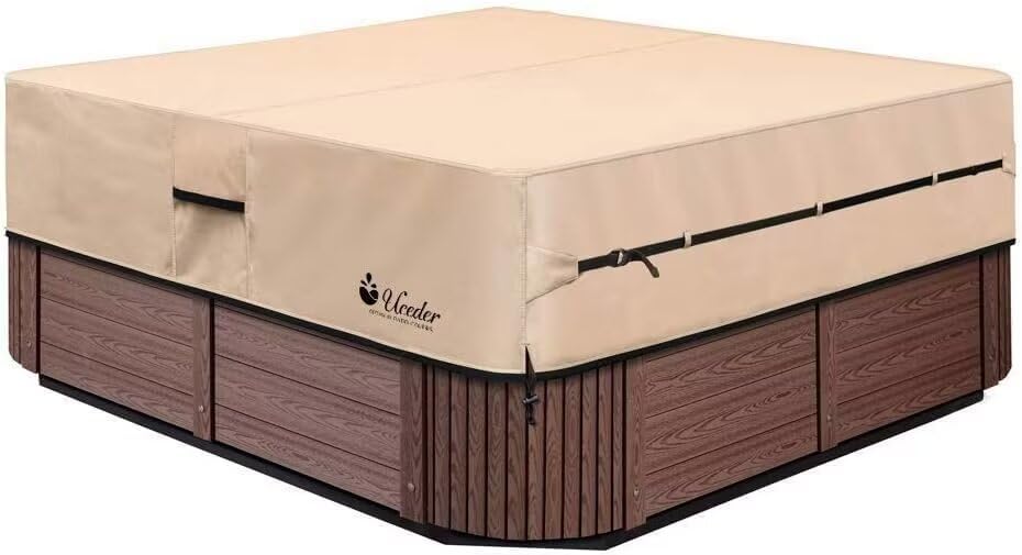 UCEDER Waterproof Hot Tub Cover - Heavy Duty Spa Protector