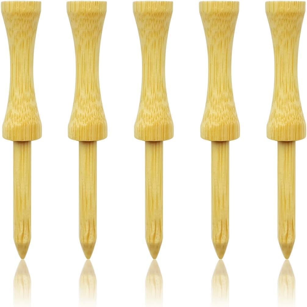 Zivisk Wooden Golf Tees 100 Count - Optimal Height Selection