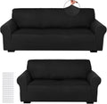 Peryiter 2 Pcs Loveseat Slipcover Set - Stretch Fit Protector