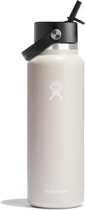 Hydro Flask Wide Mouth Water Bottle 40 oz Oat - Insulated Straw