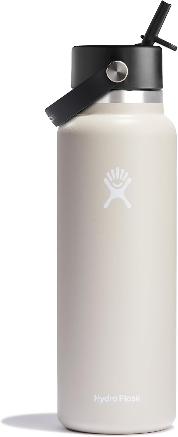 Hydro Flask Water Bottle 40 Oz Oat with Flex Straw Cap Leakproof