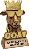G.O.A.T. Sculpture Trophy - Customizable 7in Award for All Occasions