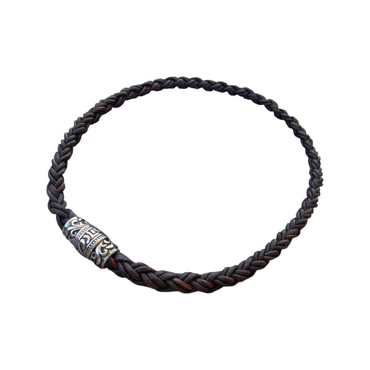 Thick Braided Leather Necklace for Men - Ultimate Comfort & Style