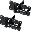 skysen Stainless Steel Vinyl Wood Fence Self Closing Gate Hinges Black