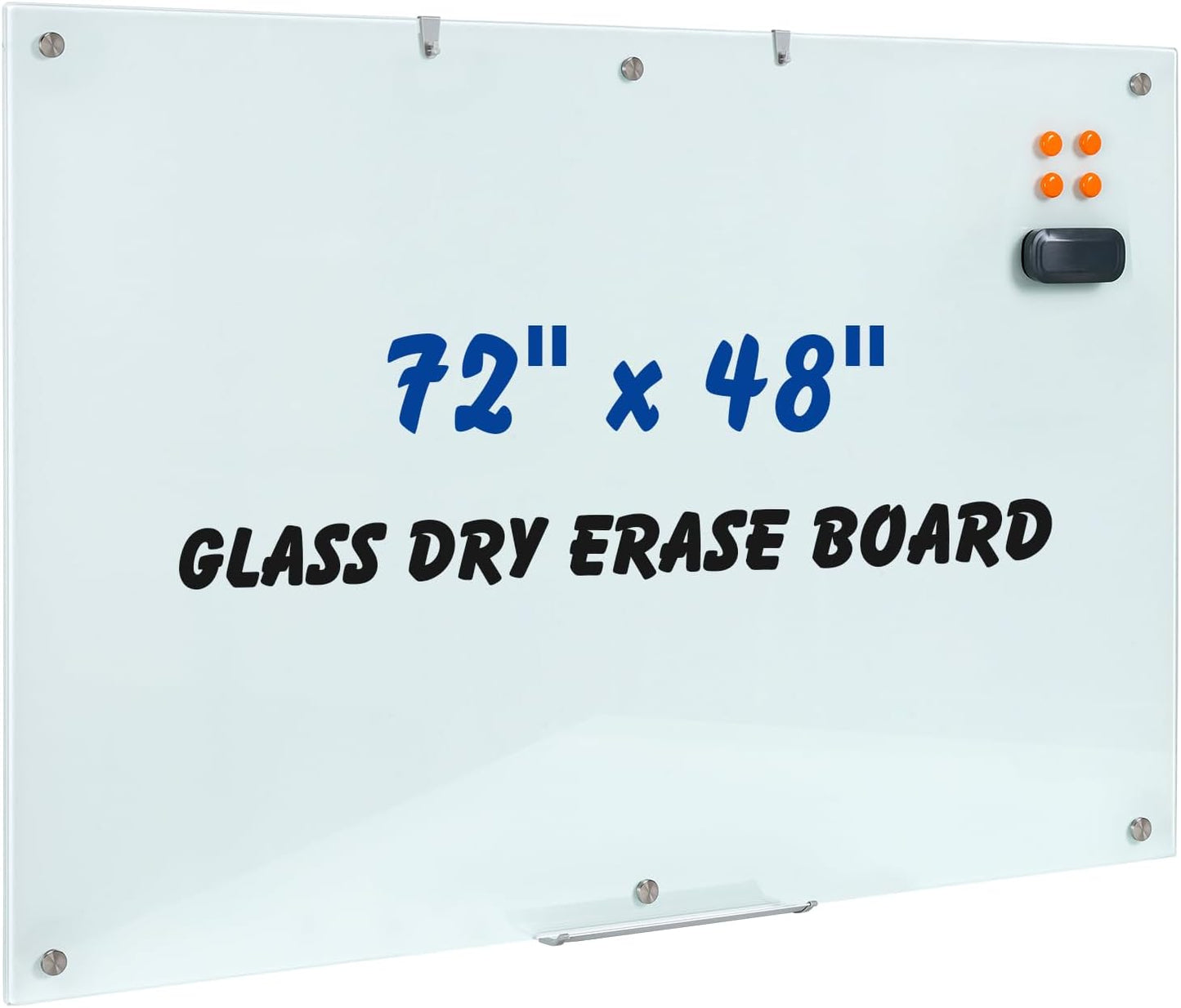 Large Glass Dry Erase Board for Office and Home Use