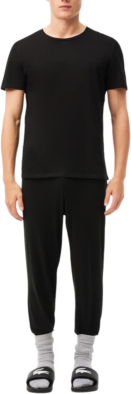 Lacoste Men's 100% Cotton Regular Fit Crew Neck Undershirt 3-Pack