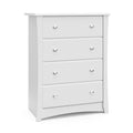 Storkcraft Crescent 4 Drawer Chest (White) - GREENGUARD Gold