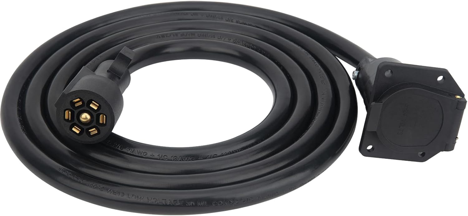 10 Feet 7 Way Trailer Extension Cord for Easy Connections