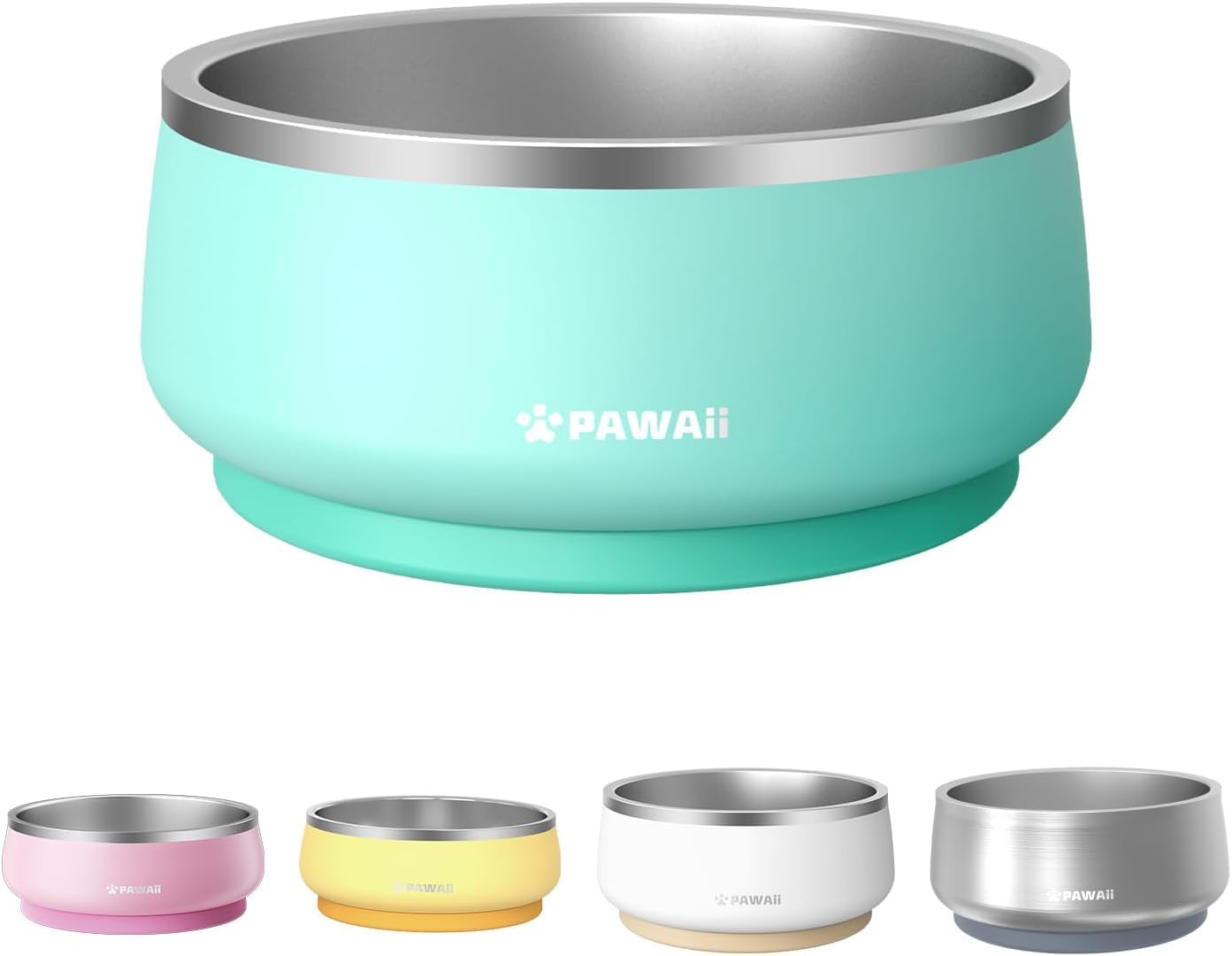 Pawaii Stainless Steel Dog Bowl - Durable Non-Slip Design