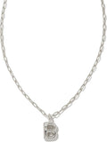 Crystal Letter Short Pendant Necklace - Personalized CZ Initial coming