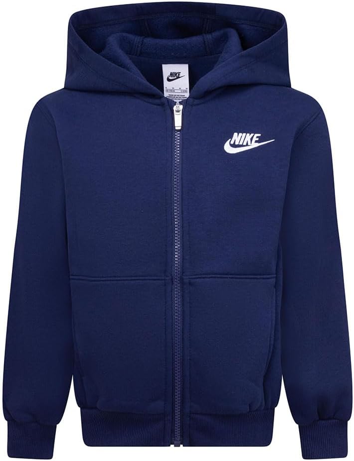 Nike Kids Navy Blue Fleece Hoodie - Premium Comfort!