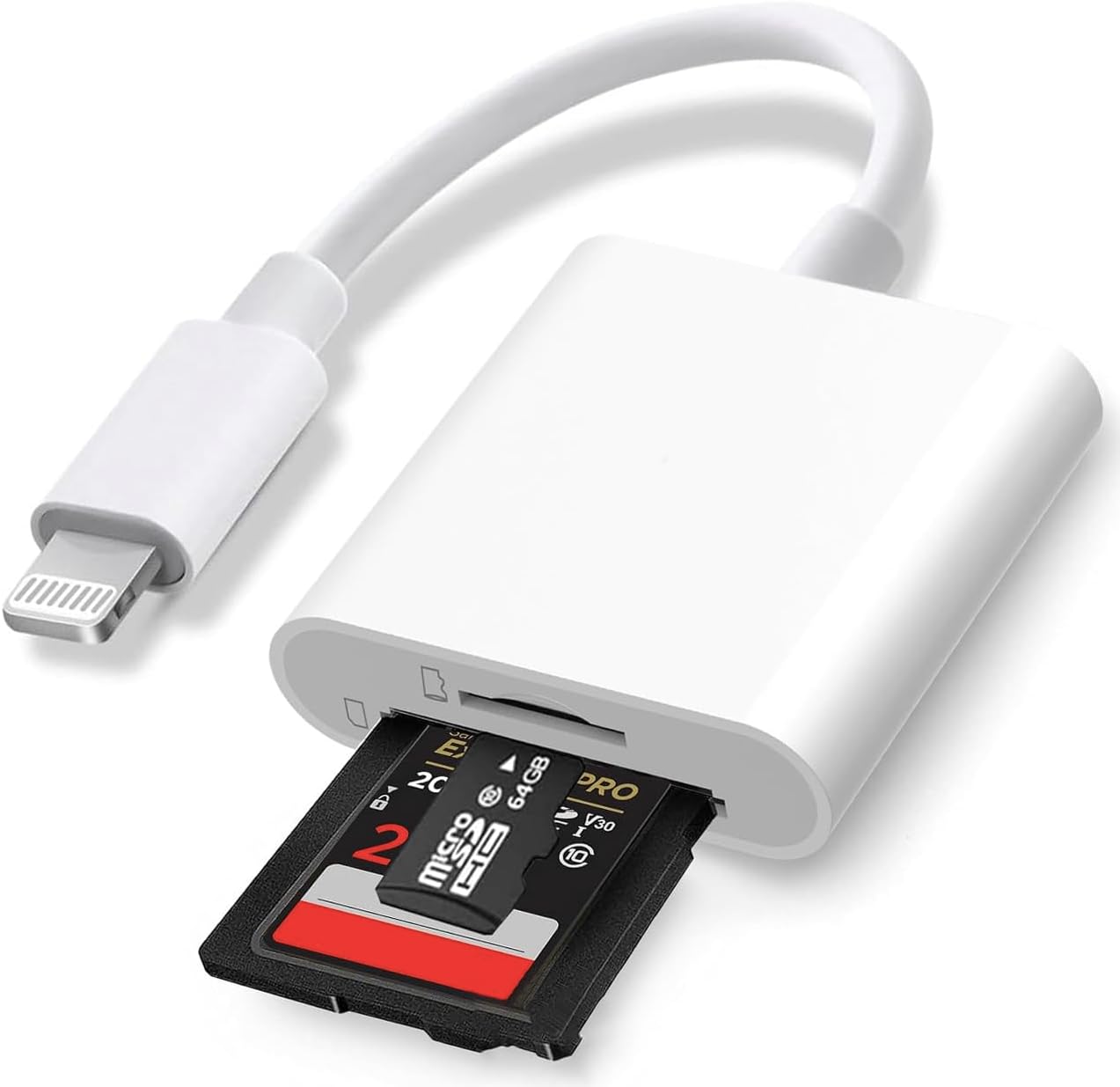 Portable Dual Slot Card Reader for iPhone/iPad