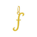 Letters A-Z Small Initial Charm Necklace - 10K Gold - Classic Monogram