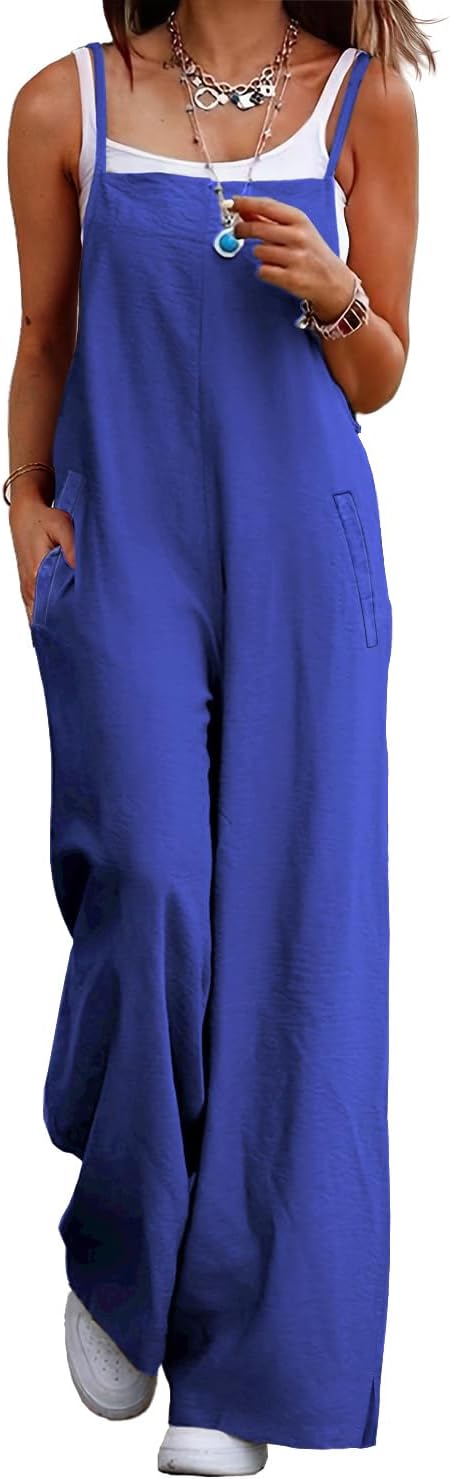 YESNO Women's Summer Boho Casual Jumpsuits with Pockets