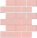STICKGOO 10-Sheet Pink Subway Tiles Peel and Stick Backsplash