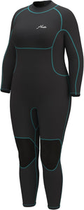Hevto Plus Size Wetsuit 3/2mm Full Shorty Back Zip - Warm Fit