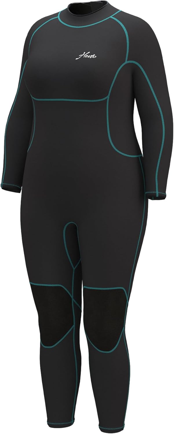 Hevto Plus Size Wetsuit for Men and Women - 3/2mm Neoprene