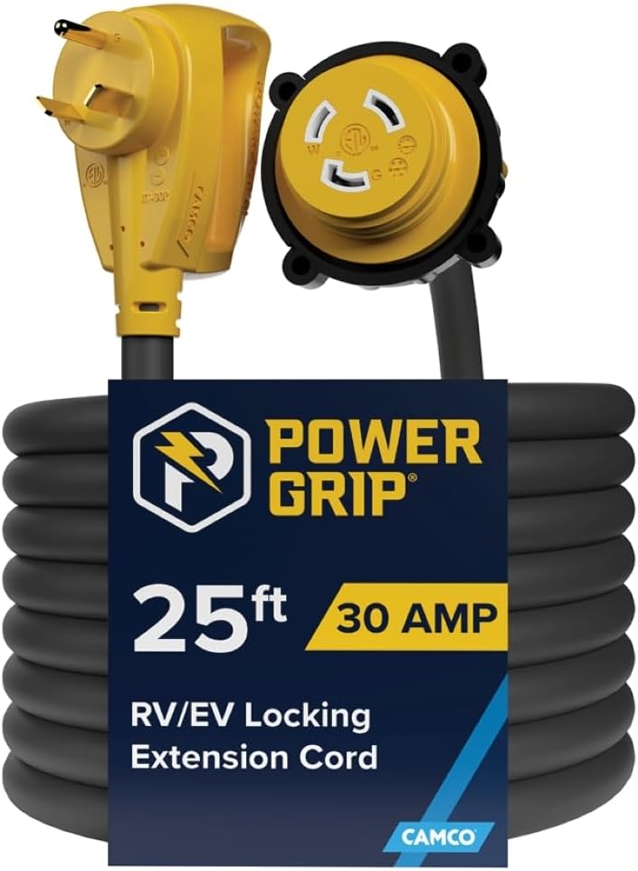 Power Grip 25-Ft 30 Amp RV Extension Cord for Reliable Power