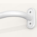 Wrap Around Curtain Rods White Blackout Heavy Duty Curtain Pole - Room