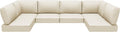 Outdoor Replacement Cushions for Patio Furniture - 14-Piece Beige Set