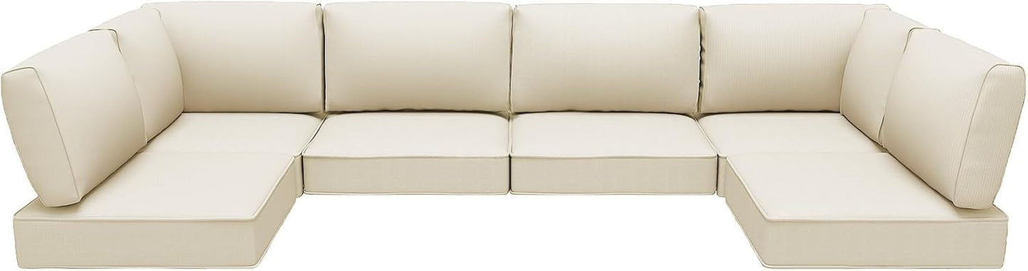 Outdoor Replacement Cushions for Patio Furniture - 14-Piece Set