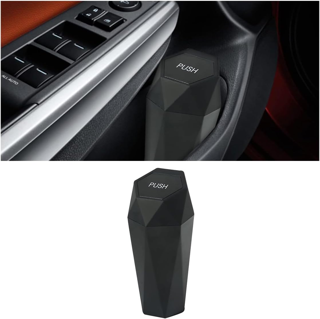 Leakproof Mini Car Trash Can by GLSOWEE - Stylish & Convenient!