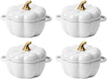 Pumpkin Bowl Set with Lid and Handle for Baking and Serving Joy