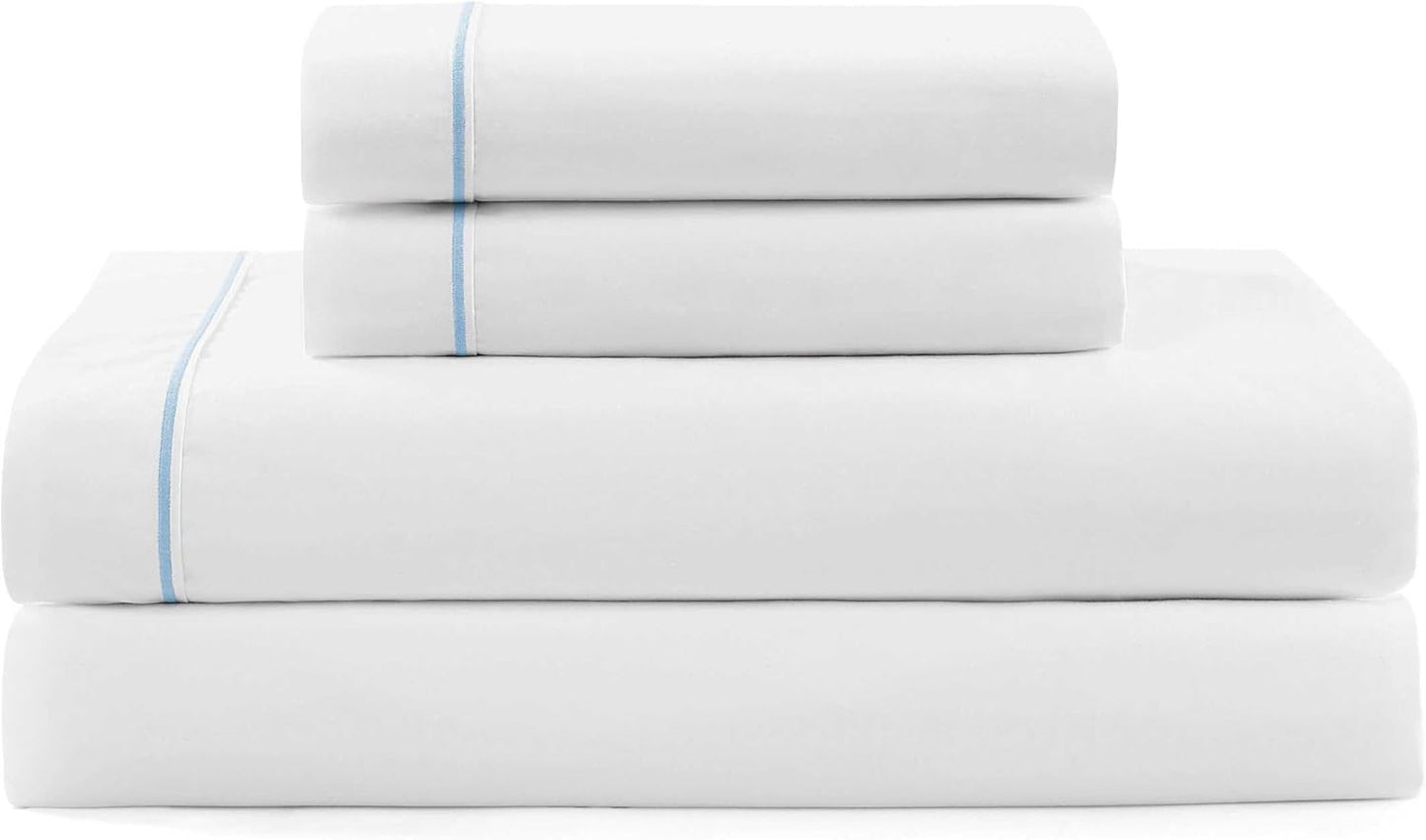 Tommy Hilfiger Cotton Percale Sheet Set for Twin XL Bedding