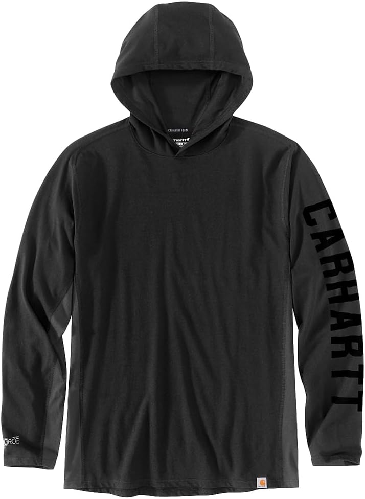 Carhartt Men's 106654 Force Relaxed Fit Long-Sleeve Logo Gra