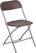 Flash Furniture Hercules Series Plastic Folding Chair - Brown 2 Pack